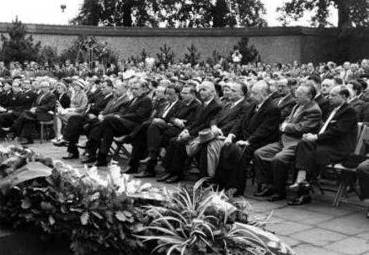 Gedenkfeier, Gedenkstätte Plötzensee, Berlin, 19.07.1959