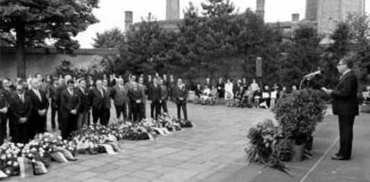 Gedenkfeier, Gedenkstätte Plötzensee, Berlin, 19.07.1971
