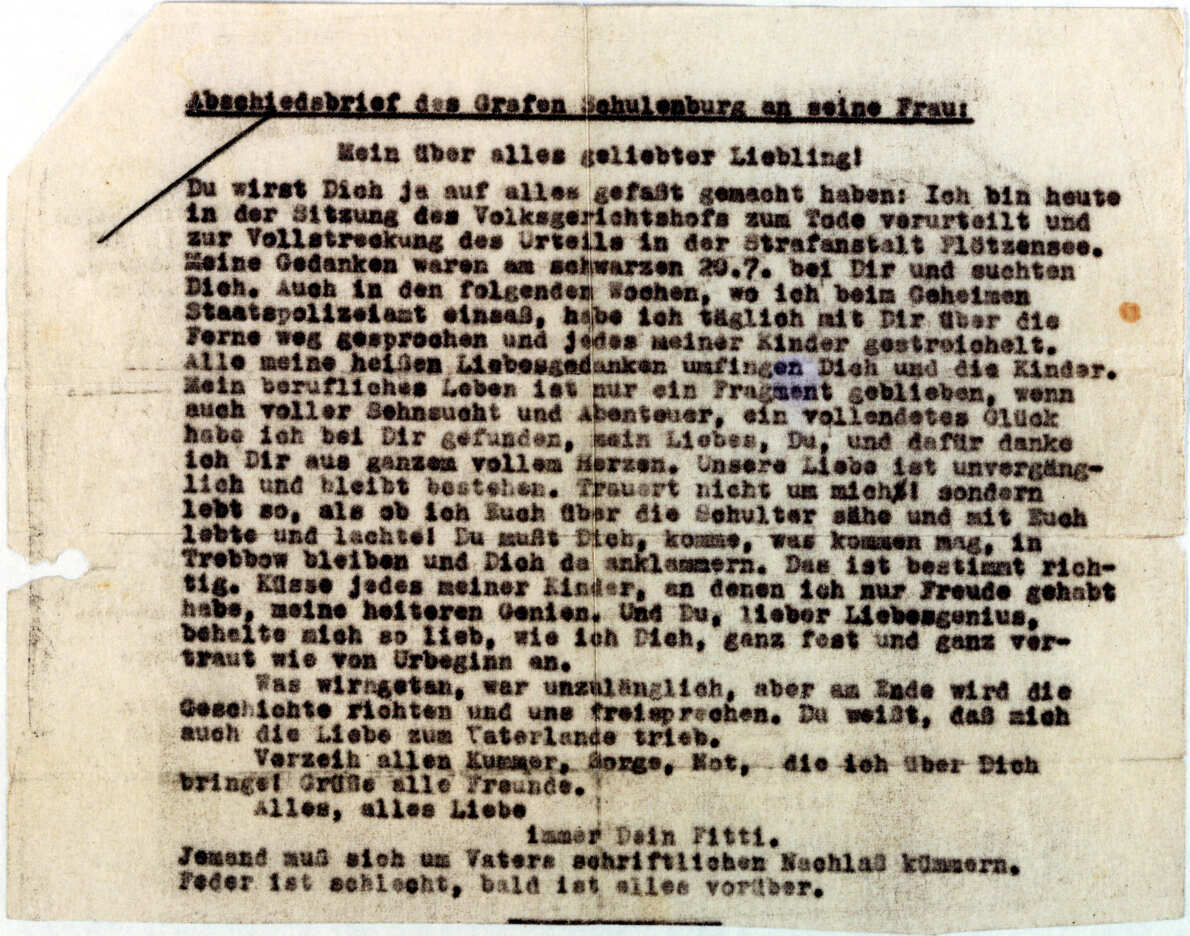 Trebbow – Ort der Verschwörung. Und ein spät zugestellter Brief 