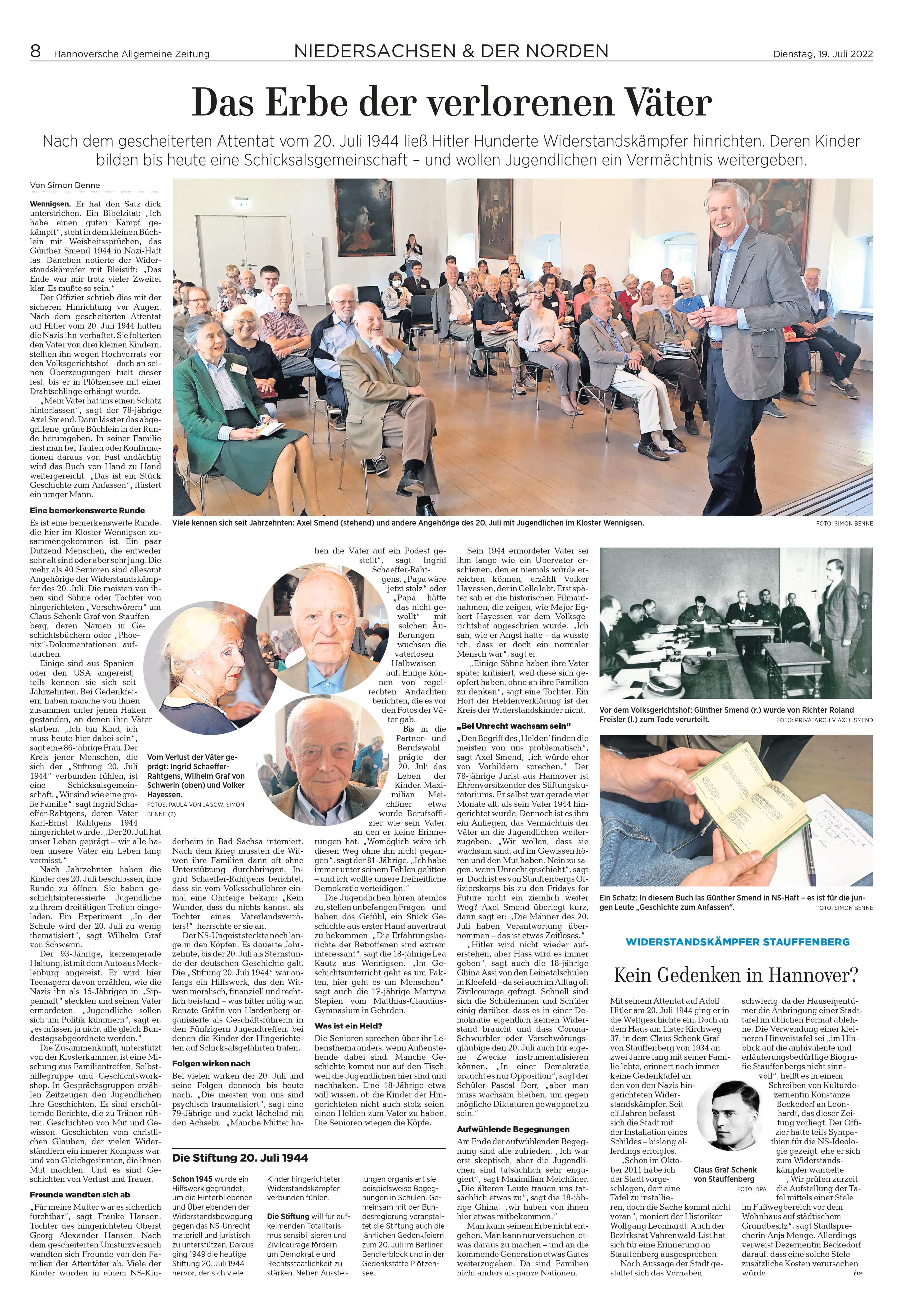 Kinder des Widerstands treffen Schülerinnen und Schüler